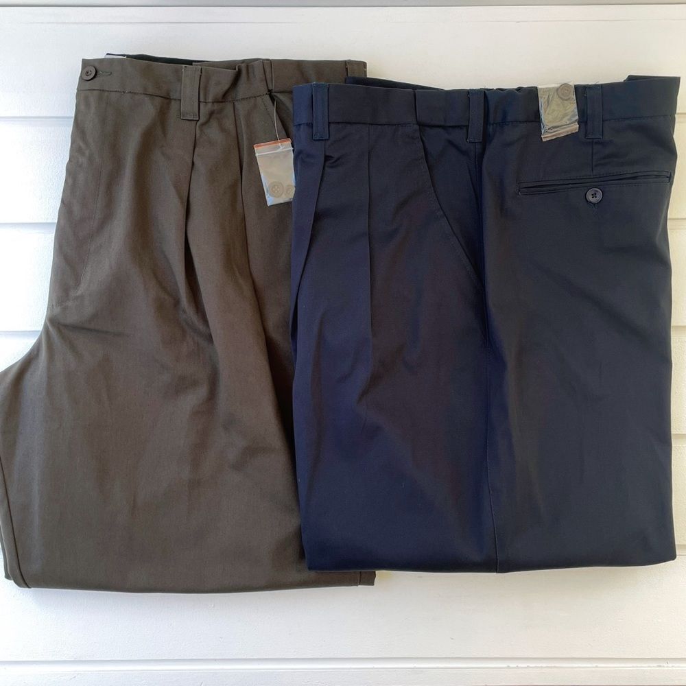 King Size Big & Tall Lot of 2 Pair Chino Front Pleat Pants Size 50 x 30/32 NWT